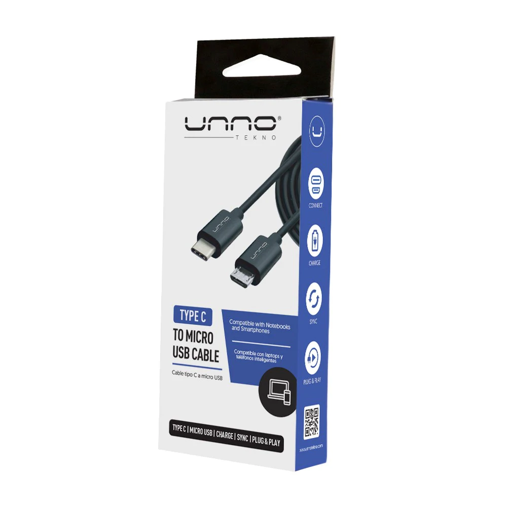 Black 5 FT Type C To MICRO USB Cable - Image 3