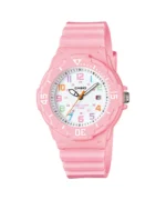 Women's Pink Resin CASIO Quartz Analog Watch